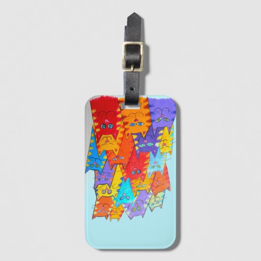 Bagagelabel 004 - Cat Pack (Voorkant (verticaal))