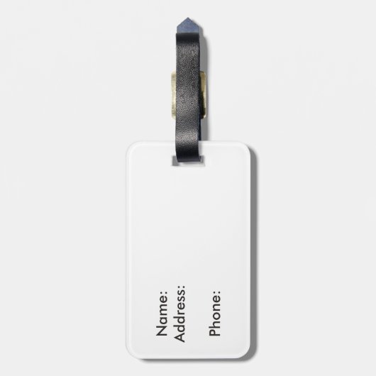 Bagagelabel aangepast hout (Achterkant verticaal)