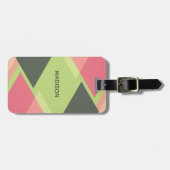 Bagagelabel aangepast tekst Abstract patroon (Voorkant horizontaal)