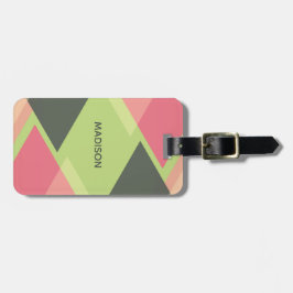 Bagagelabel aangepast tekst Abstract patroon