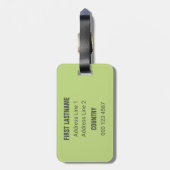 Bagagelabel aangepast tekst Abstract patroon (Achterkant verticaal)