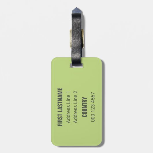 Bagagelabel aangepast tekst Abstract patroon (Achterkant verticaal)