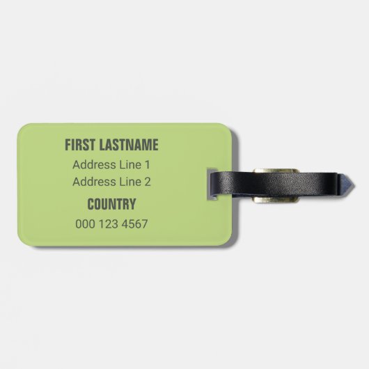 Bagagelabel aangepast tekst Abstract patroon (Achterkant horizontaal)