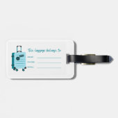 Bagagelabel Aangepaste foto (Achterkant horizontaal)