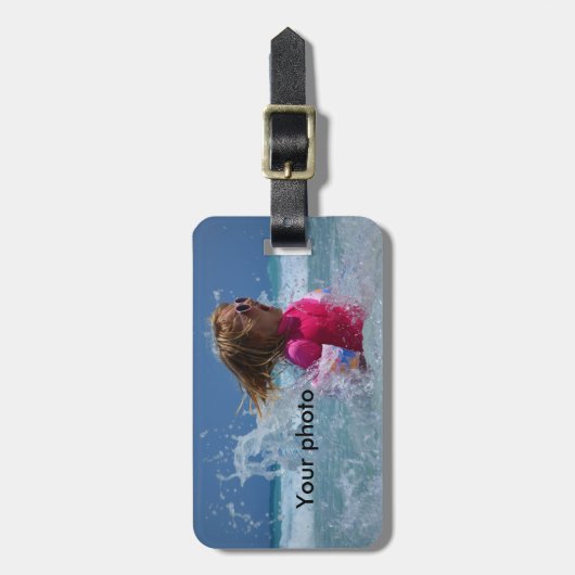 Bagagelabel Aangepaste foto (Voorkant verticaal)