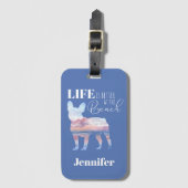 Bagagelabel Aangepaste franchie strand scène (Voorkant (verticaal))