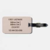 Bagagelabel aangepaste ontwerptekst voor illustrat (Achterkant horizontaal)