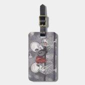 Bagagelabel - Aangepaste skeletten met uiteinden (Voorkant verticaal)