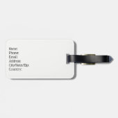 Bagagelabel - Aangepaste skeletten met uiteinden (Achterkant horizontaal)