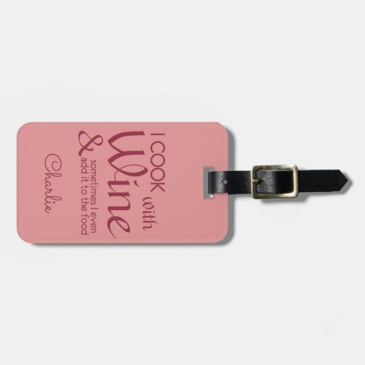 Bagagelabel aangepaste tekst wijnprijsopgave (Voorkant horizontaal)