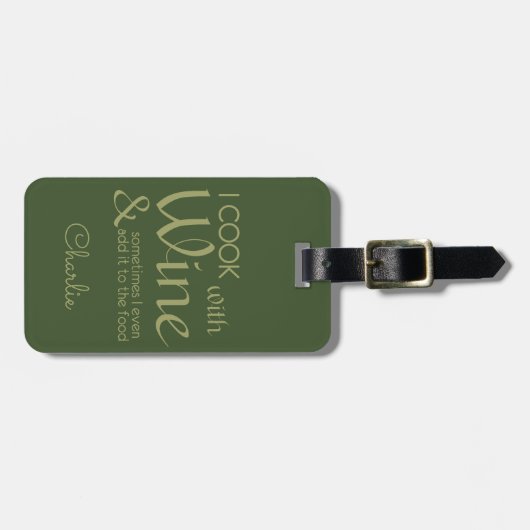 Bagagelabel aangepaste tekst wijnprijsopgave (Voorkant horizontaal)