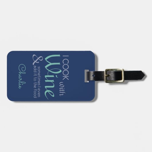 Bagagelabel aangepaste tekst wijnprijsopgave (Voorkant horizontaal)