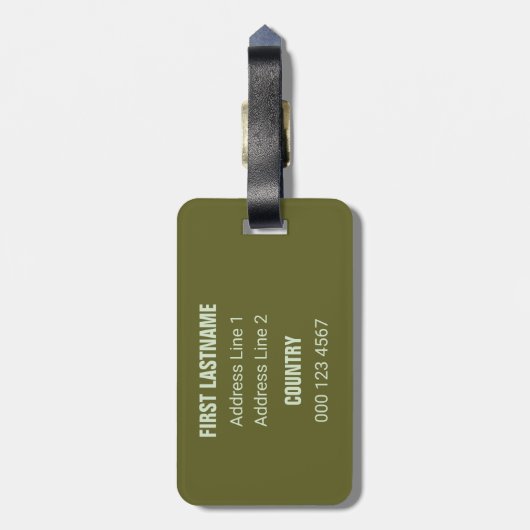 Bagagelabel Aangepaste tekstcactus Succulents (Achterkant verticaal)