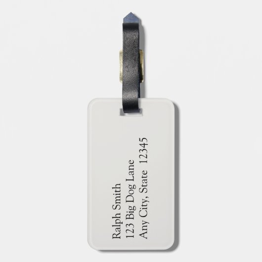 Bagagelabel Afbeelding van de familie Doggie (Achterkant verticaal)