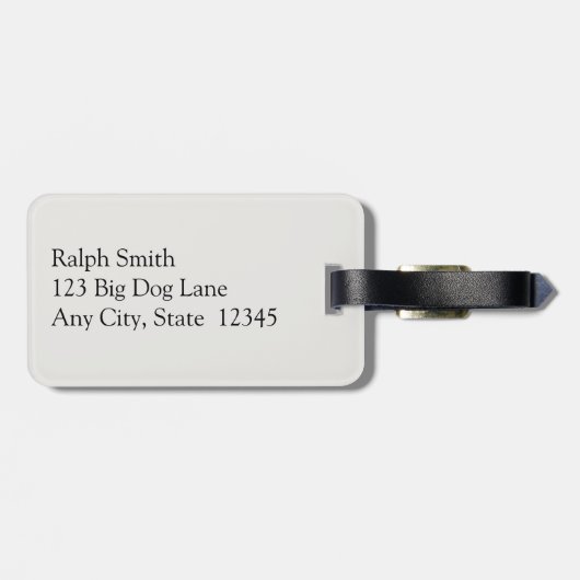 Bagagelabel Afbeelding van de familie Doggie (Achterkant horizontaal)