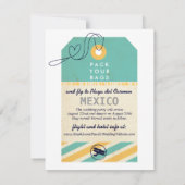 bagagelabel Airmail Destination Wedding Save Date Save The Date (Achterkant)