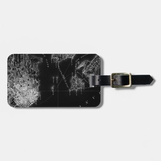 bagagelabel  Alcatraz-kaart (Voorkant horizontaal)