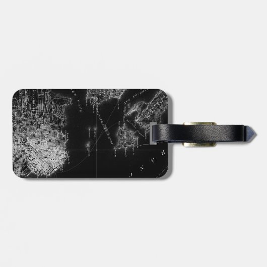 bagagelabel  Alcatraz-kaart (Achterkant horizontaal)