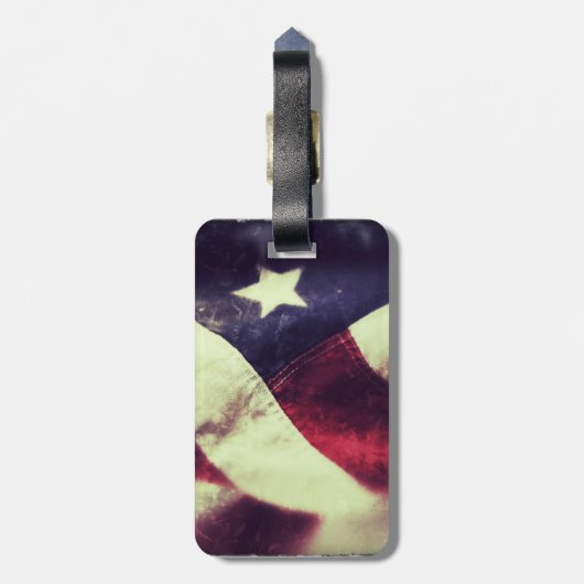Bagagelabel Amerikaanse vlag (Achterkant verticaal)