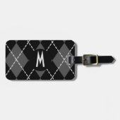 Bagagelabel Argyle Pattern Monogram (Voorkant horizontaal)