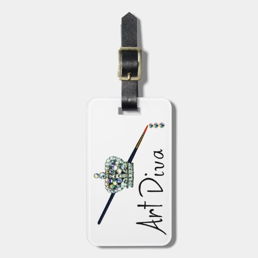 bagagelabel "Art Diva" (Voorkant verticaal)