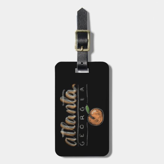 Bagagelabel Atlanta Chalkboard (Voorkant verticaal)