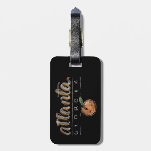 Bagagelabel Atlanta Chalkboard (Achterkant verticaal)