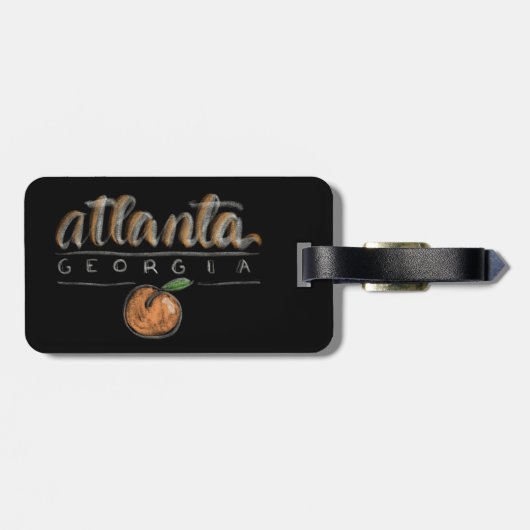 Bagagelabel Atlanta Chalkboard (Achterkant horizontaal)