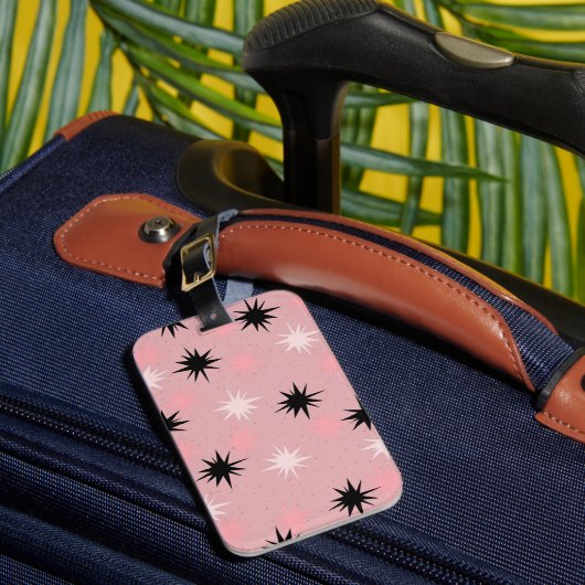 Bagagelabel "Atomic Pink Starbursts" (Voorkant Insitu 1)