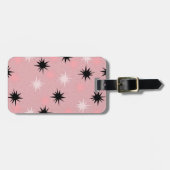 Bagagelabel "Atomic Pink Starbursts" (Voorkant horizontaal)