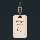 Bagagelabel Bahamas, bruiloft<br><div class="desc">Deze kaart bagagelabels maken de perfecte bruiloft cadeau labels of welkomsttas labels. Stropdas het aan je bruidsmeisje geschenken in plaats van een typisch papieren geschenk label,  en ze kunnen het gebruiken voor maanden en jaren te komen. Labels hebben een perzik abrikoos waterverf achtergrond.</div>
