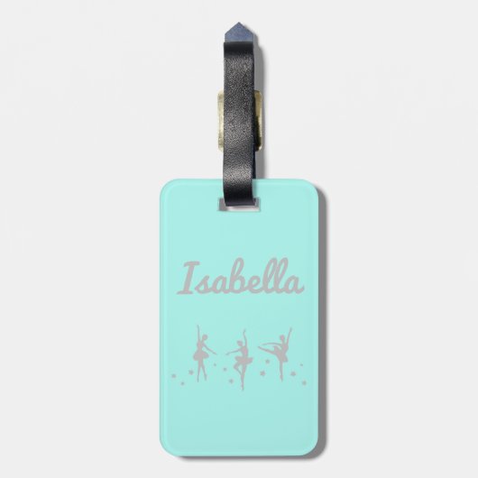 Bagagelabel Ballerina Dancer | Overweging verjaard (Achterkant verticaal)