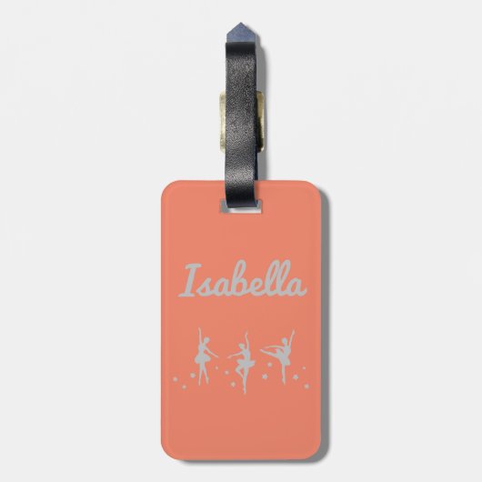 Bagagelabel Ballerina Dancer | Overweging verjaard (Achterkant verticaal)