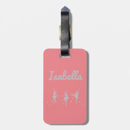 Bagagelabel Ballerina Dancer | Overweging verjaard (Achterkant verticaal)