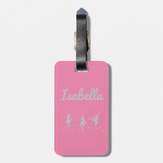 Bagagelabel Ballerina Dancer | Overweging verjaard (Achterkant verticaal)
