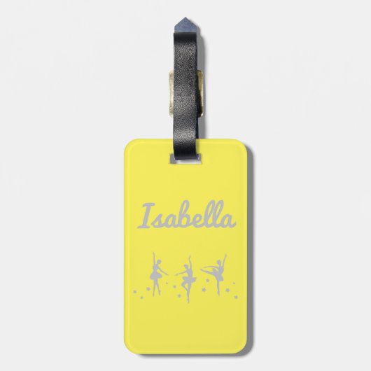 Bagagelabel Ballerina Dancer | Overweging verjaard (Achterkant verticaal)