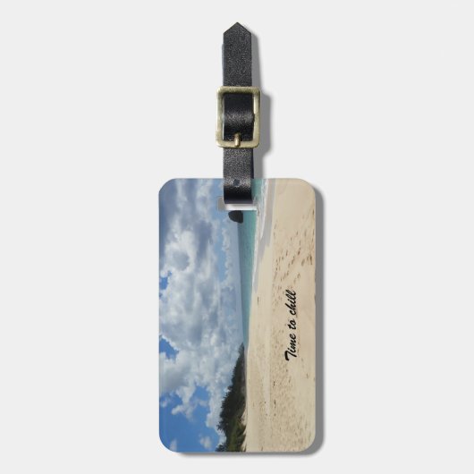 Bagagelabel Beach scène (Voorkant verticaal)