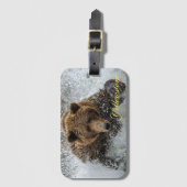 Bagagelabel-Beer van geelsteen Bagagelabel (Voorkant (verticaal))