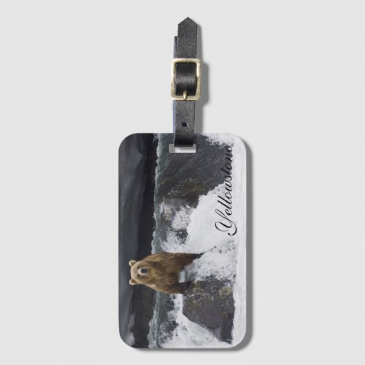 Bagagelabel-Beer van geelsteen Bagagelabel (Voorkant (verticaal))