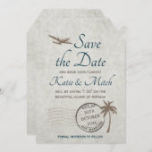 Bagagelabel Bestemming sparen de Datum Kaart (Voorkant / Achterkant)