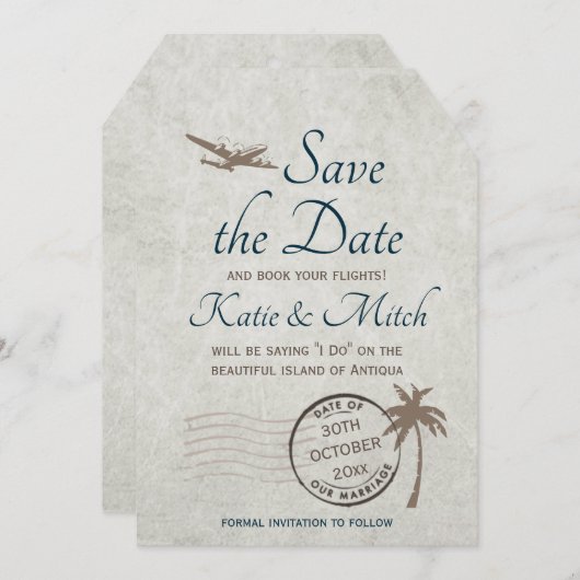  Bagagelabel Bestemming sparen de Datum Kaart (Voorkant / Achterkant)