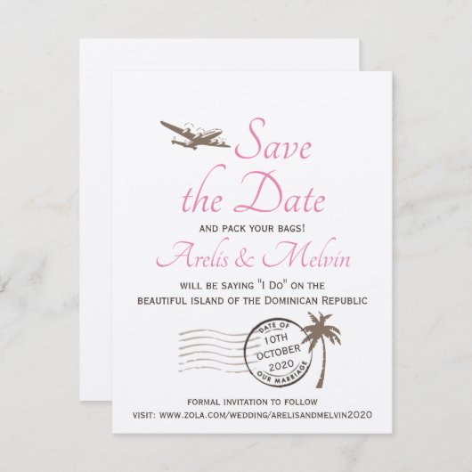  Bagagelabel Bestemming sparen de Datum Kaart (Voorkant / Achterkant)