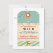 Bagagelabel  Bestemming Trouwdatum Opslaan Save The Date (Achterkant)