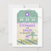 bagagelabel bestemming Weddenschap Opslagdatum Save The Date (Voorkant)