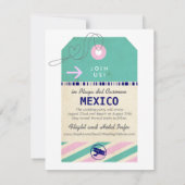 bagagelabel  bestemming Weddenschap Opslagdatum Save The Date (Achterkant)