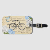  Bagagelabel Bicycle Blue Hydrangea (Voorkant (horizontaal))