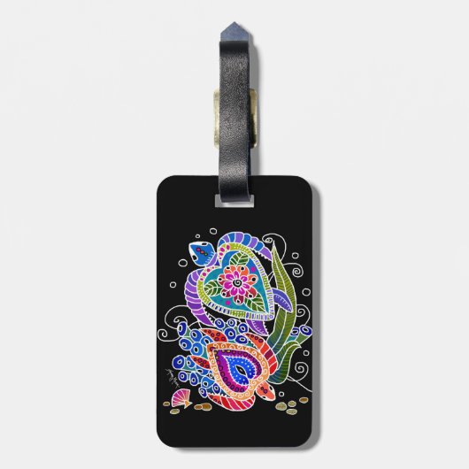 Bagagelabel BINDI TURTLE (Achterkant verticaal)