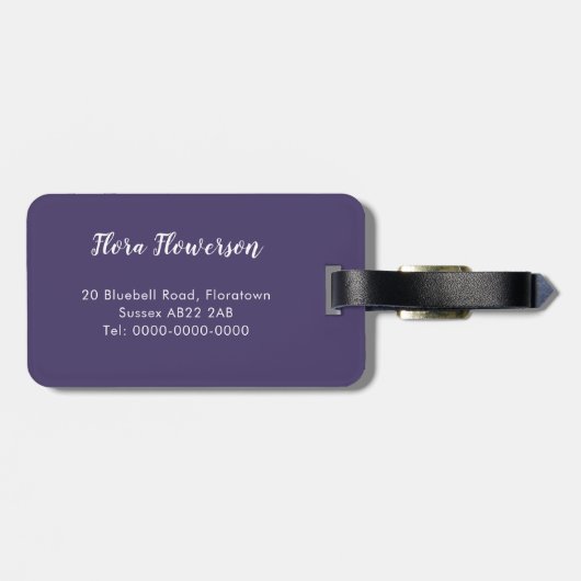 Bagagelabel Blauwbellen (Achterkant horizontaal)