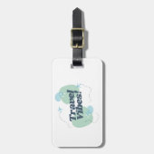Bagagelabel Blauwe en groene reisvibes (Voorkant verticaal)