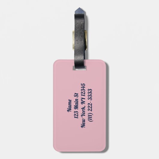 Bagagelabel blauwgroen patroonpatroon (Achterkant verticaal)